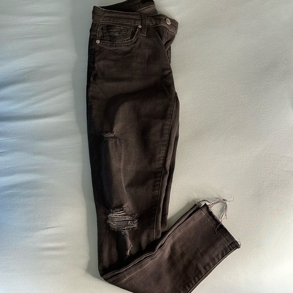 Distressed Washed Black Skinny Jeans - Joes Jeans - 27 - Picture 1 of 4